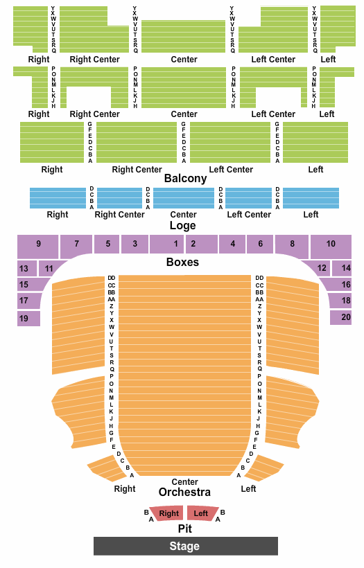 Music Hall Book of Mormon Seating Chart